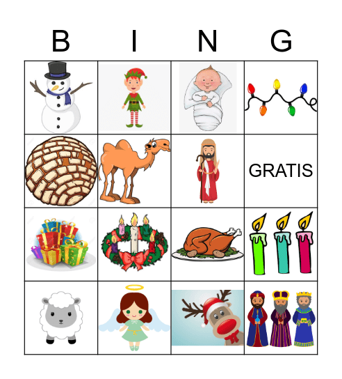 Navidad Bingo Card