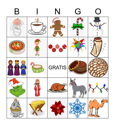 Navidad Bingo Card