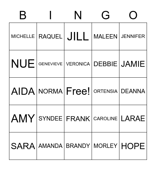 TEAM AWESOME HOLIDAY BINGO Card