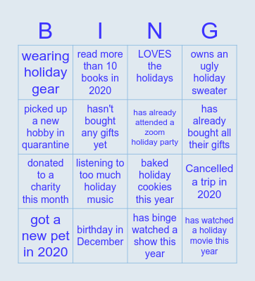 Festive bingo! Bingo Card