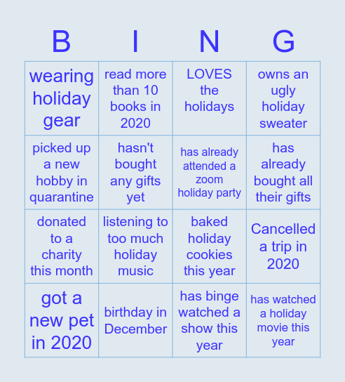 Festive bingo! Bingo Card