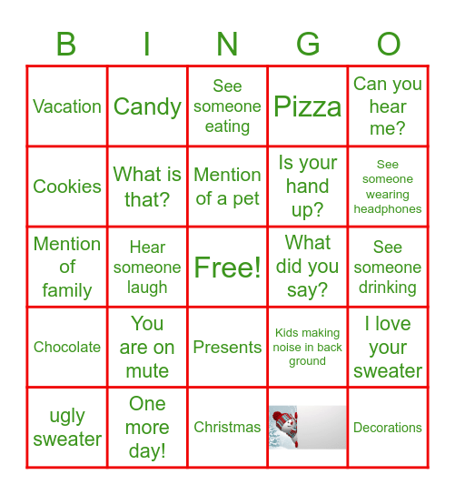 NW- Holiday Bingo Card
