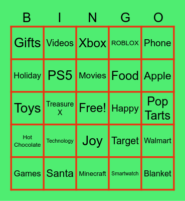 Christmas Bingo #772772 Bingo Card