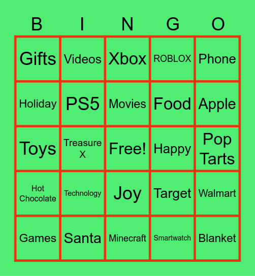 Christmas Bingo #772772 Bingo Card