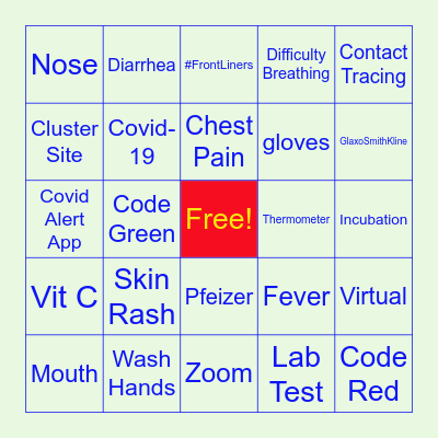 Family & Friends Virtual Christmas Party Bingo Card