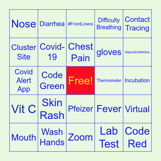 Family & Friends Virtual Christmas Party Bingo Card