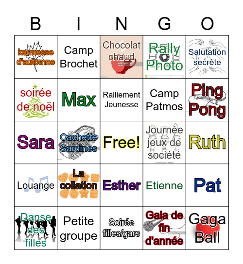 Bingo de Noël Bingo Card