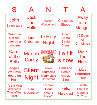 HOLIDAY CLASSICS Bingo Card