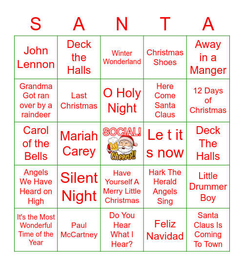 HOLIDAY CLASSICS Bingo Card