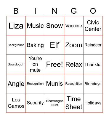 IST Bingo Card