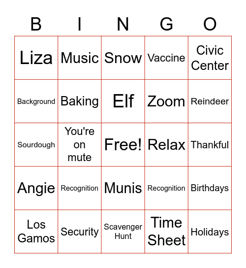 IST Bingo Card