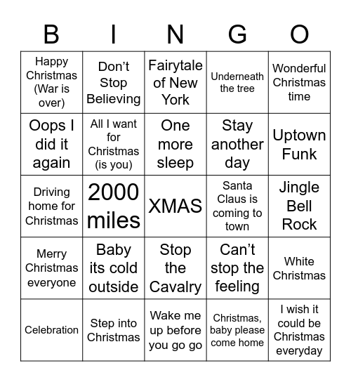 TALENT RESOURCE XMAS PARTY Bingo Card