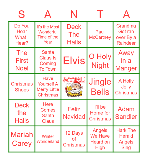 HOLIDAY CLASSICS Bingo Card