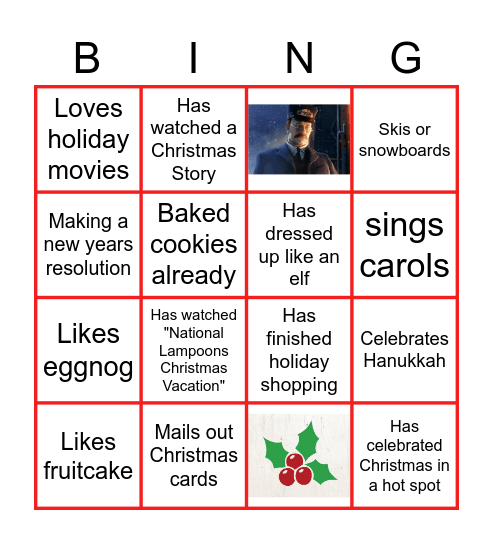 Christmas Bingo Card