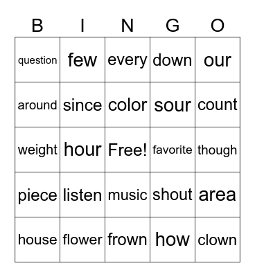 Mason 12.17 Bingo Card