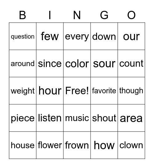 Mason 12.17 Bingo Card