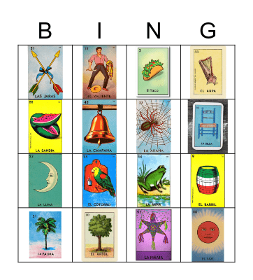 LOTERIA Bingo Card