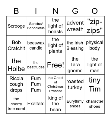 Joy Have They That Make Good Cheer Bingo Card