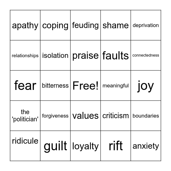 Happy Holiday Bingo Card