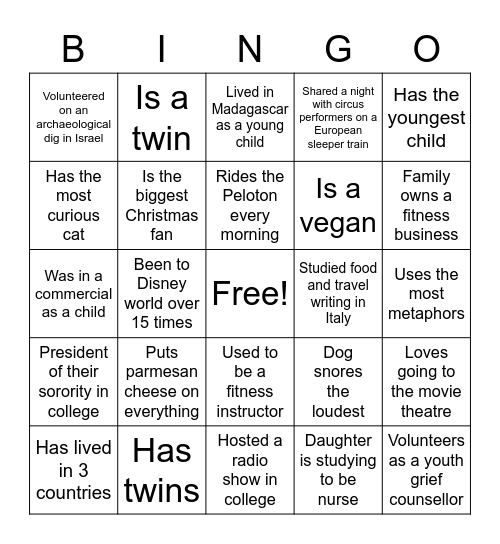 OCM Team Bingo Card