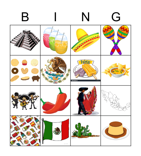 Mexico Bingo Card