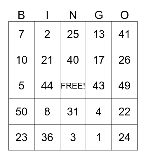 Winter Employee Appreciation  Bingo Card