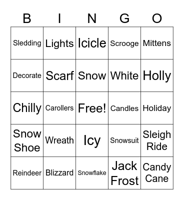 Merry Mingle Bingo Card