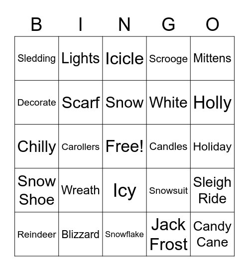 Merry Mingle Bingo Card