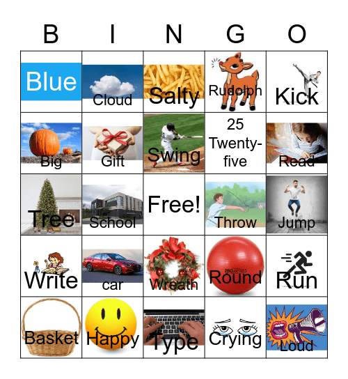 Parts of Speech Bingo Card