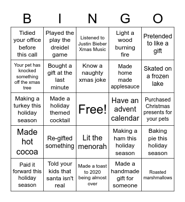 BEC Holiday Bingo Card