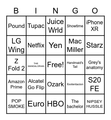 VR BINGO PARTY Bingo Card