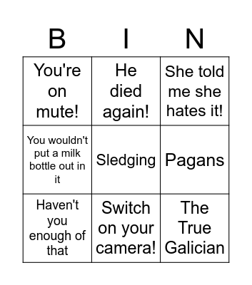 Now Christmas Bingo Card