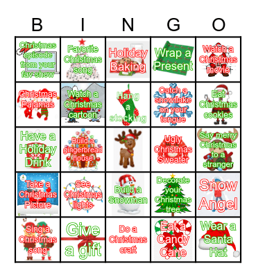 Christmas Bing-ho-ho Bingo Card