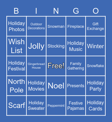 SimplyInsured's Holiday Bingo (Black Out) Bingo Card