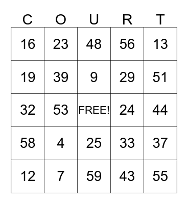 Courtlyn's Birthday Bingo! Bingo Card