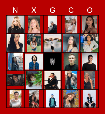 NXGMAS 2020 Bingo Card