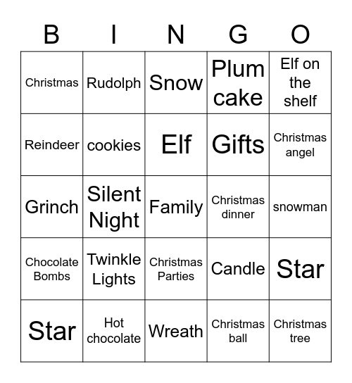 Pivotal Christmas Bingo Card