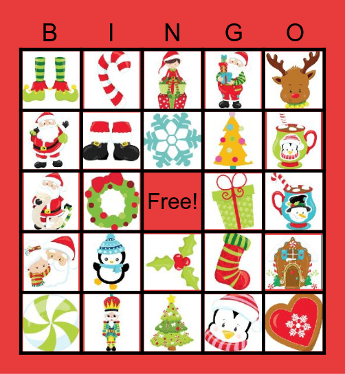 LPG Christmas Bingo Card