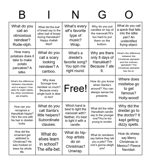 HOLIDAY BINGO Card