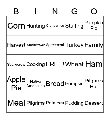 Thanksgiving! Bingo Card