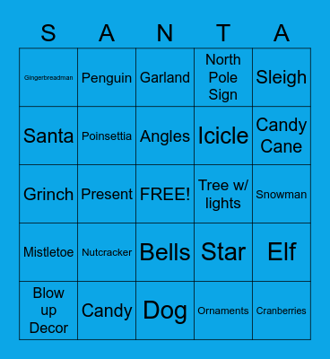 Christmas Bingo Card