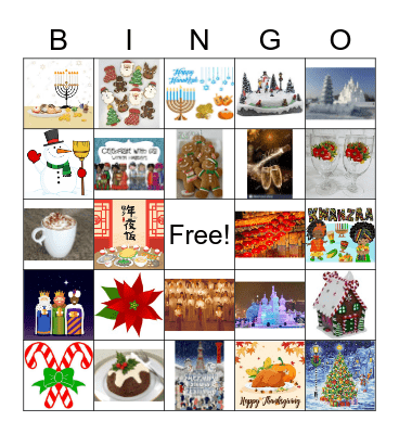 Holiday Cheer from around the World! Bingo Card