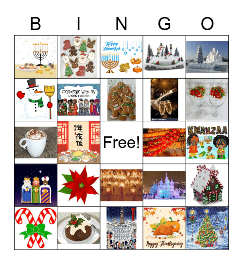 Holiday Cheer from around the World! Bingo Card