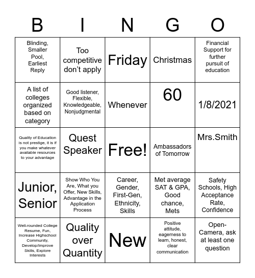 Review of AOT Bingo Card