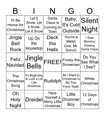 Reindeer Games Bingo Card