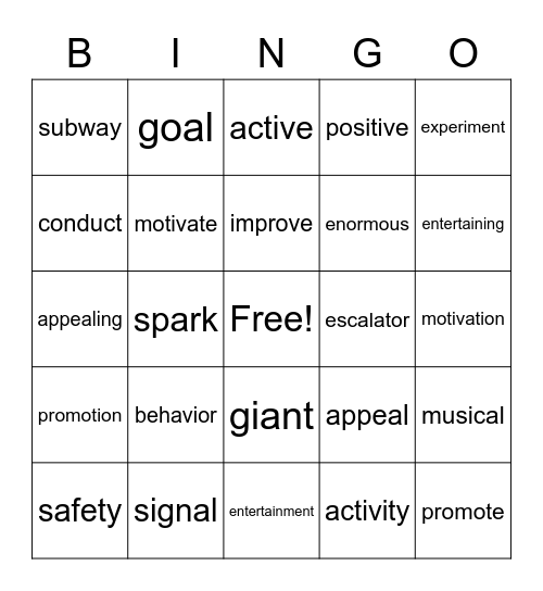 B3U6 Bingo Card