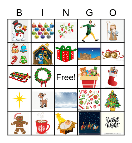 Jones Christmas Bingo Card