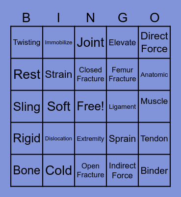 RTE Chapters 11 & 12 Bingo Card