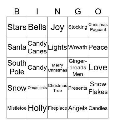 Christmas Bingo Card