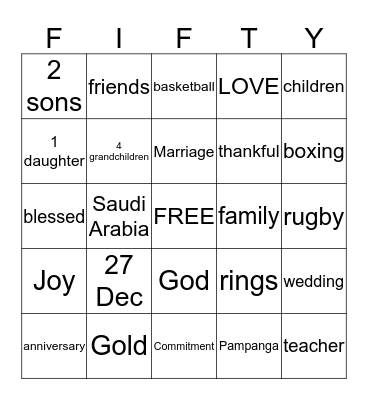 Bingo Card